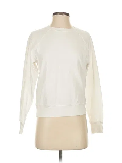 Pre-owned Athleta Sweatshirt In White