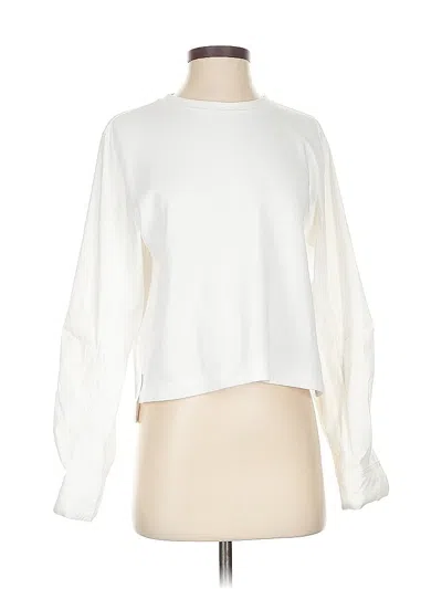 Pre-owned Athleta Sweatshirt In White