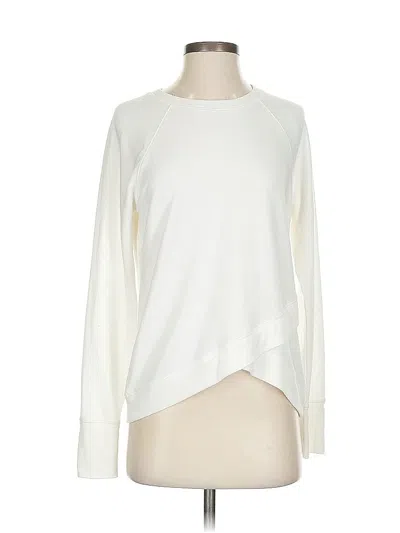 Pre-owned Athleta Sweatshirt In White