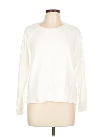 Pre-owned Athleta Sweatshirt In White