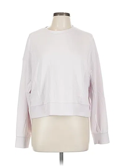 Pre-owned Athleta Sweatshirt In White