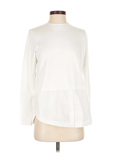 Pre-owned Athleta Sweatshirt In White