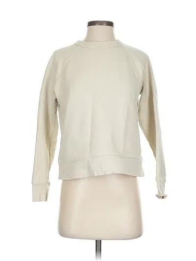 Pre-owned Athleta Sweatshirt In White