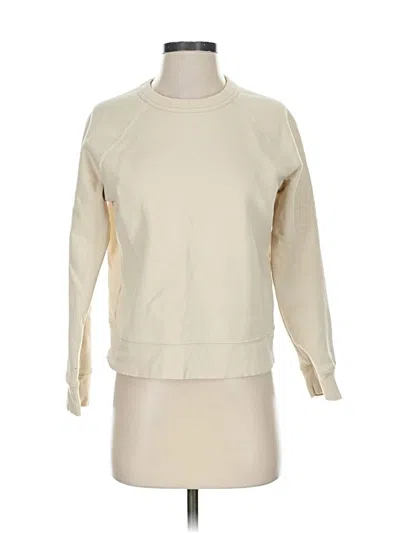 Pre-owned Athleta Sweatshirt In White