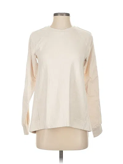 Pre-owned Athleta Sweatshirt In White