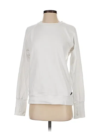 Pre-owned Athleta Sweatshirt In White