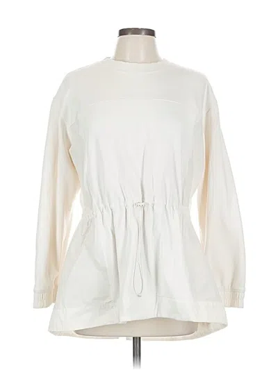 Pre-owned Athleta Sweatshirt In White