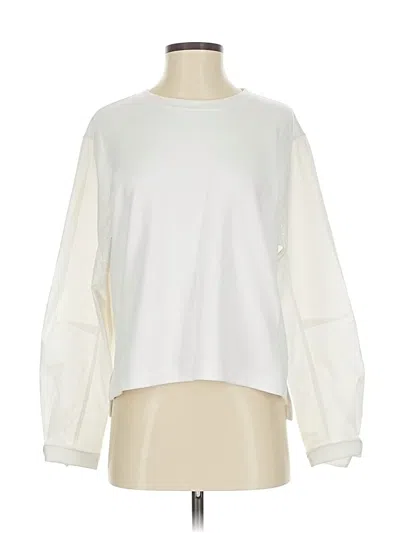 Pre-owned Athleta Sweatshirt In White