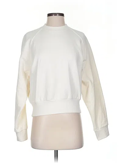 Pre-owned Athleta Sweatshirt In White