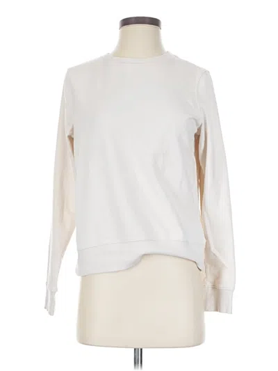Pre-owned Athleta Sweatshirt In White