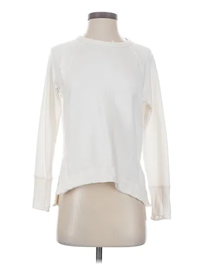 Pre-owned Athleta Sweatshirt In White