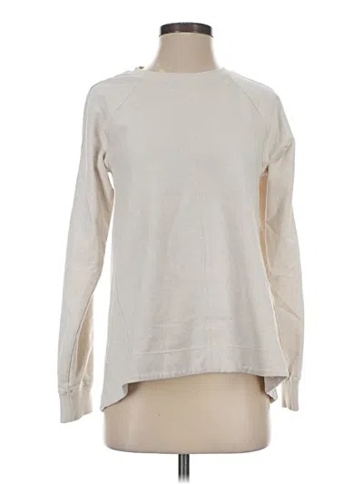 Pre-owned Athleta Sweatshirt In White