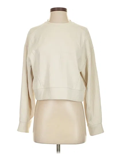 Pre-owned Athleta Sweatshirt In White