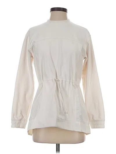 Pre-owned Athleta Sweatshirt In White