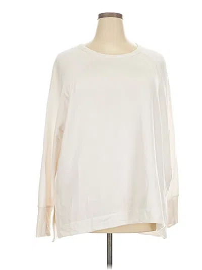 Pre-owned Athleta Sweatshirt In White