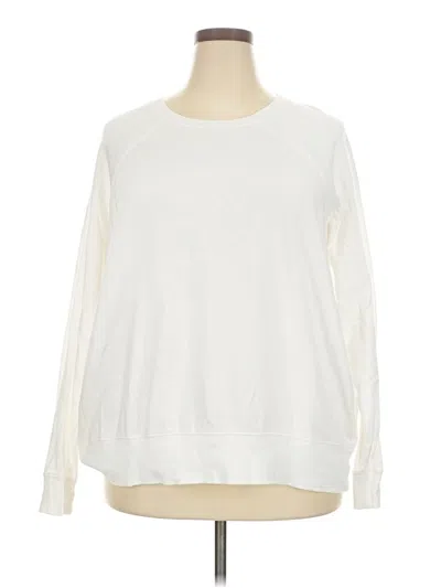 Pre-owned Athleta Sweatshirt In White