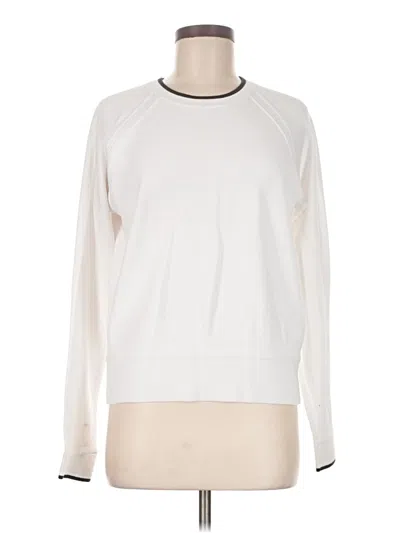 Pre-owned Athleta Sweatshirt In White