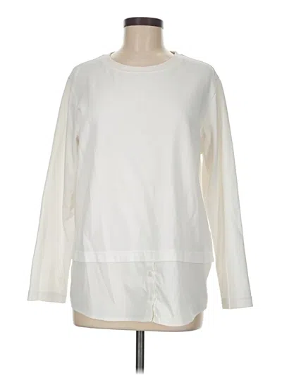 Pre-owned Athleta Sweatshirt In White