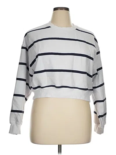 Pre-owned Athleta Sweatshirt In White