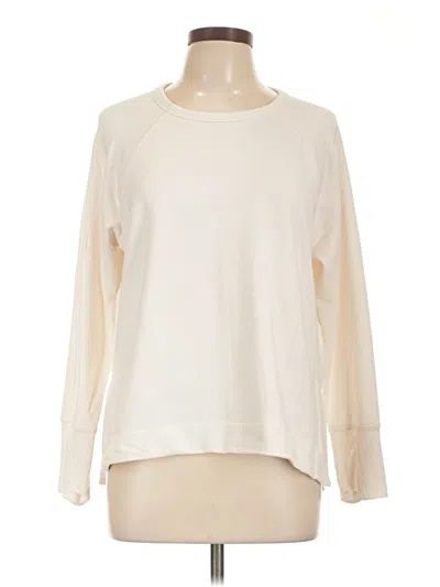 Pre-owned Athleta Sweatshirt In White