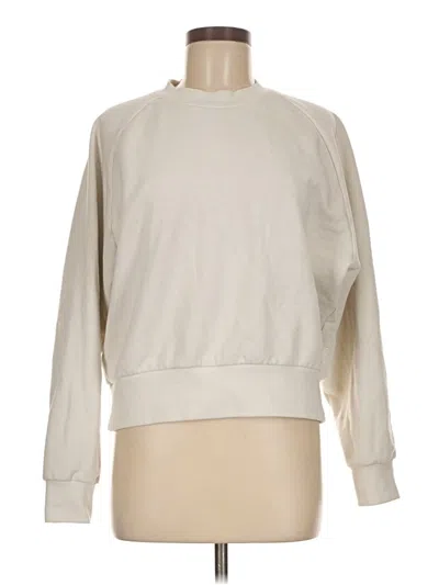 Pre-owned Athleta Sweatshirt In White