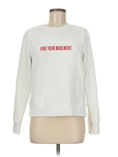 Pre-owned Athleta Sweatshirt In White
