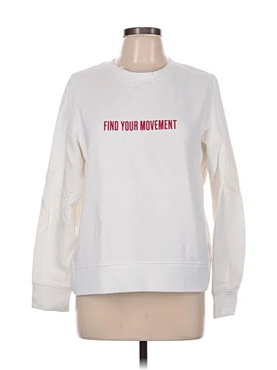Pre-owned Athleta Sweatshirt In White