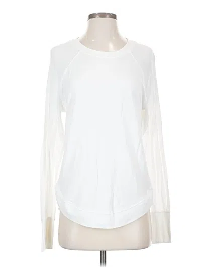 Pre-owned Athleta Sweatshirt In White