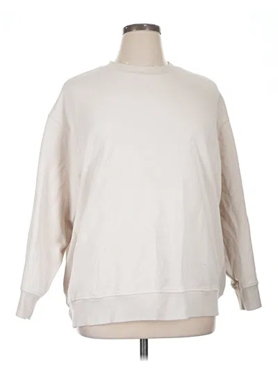 Pre-owned Athleta Sweatshirt In White