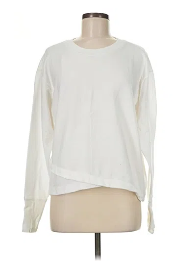 Pre-owned Athleta Sweatshirt In White