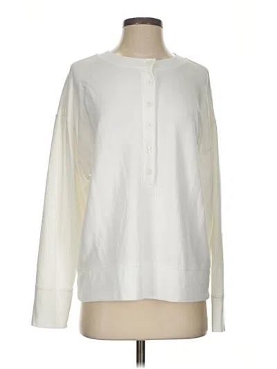 Pre-owned Athleta Sweatshirt In White