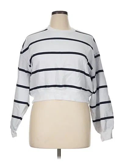 Pre-owned Athleta Sweatshirt In White