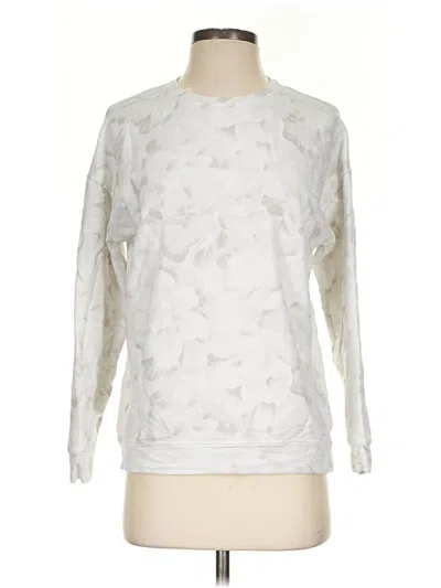 Pre-owned Athleta Sweatshirt In White