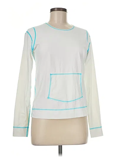 Pre-owned Athleta Sweatshirt In White