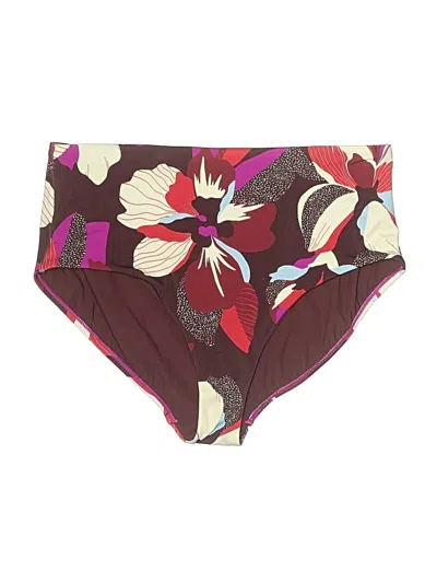 Pre-owned Athleta Swimsuit Bottoms In Burgundy