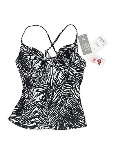 Pre-owned Athleta Swimsuit Top Black Animal Print Pattern Swimwear