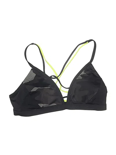 Pre-owned Athleta Swimsuit Top Black Camo Pattern Swimwear