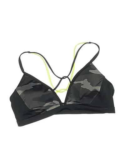 Pre-owned Athleta Swimsuit Top Black Camo Pattern Swimwear