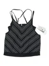 Athleta Swimsuit Top Black Chevron/herringbone Pattern Swimwear In Black