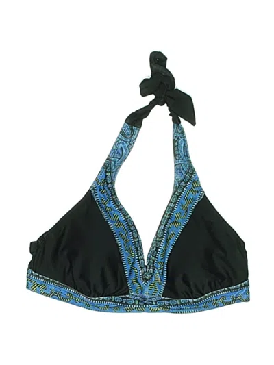 Pre-owned Athleta Swimsuit Top Black Paisley Pattern Swimwear