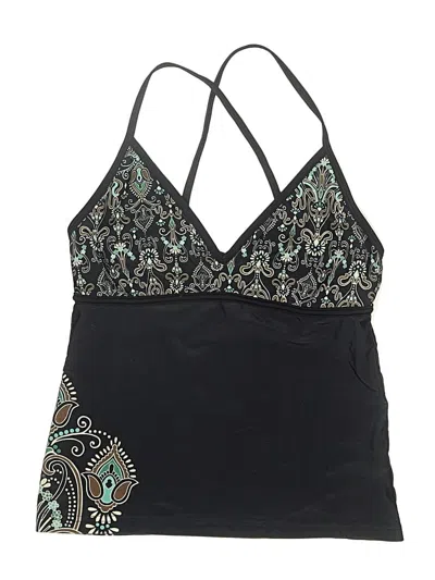 Pre-owned Athleta Swimsuit Top Black Paisley Pattern Swimwear