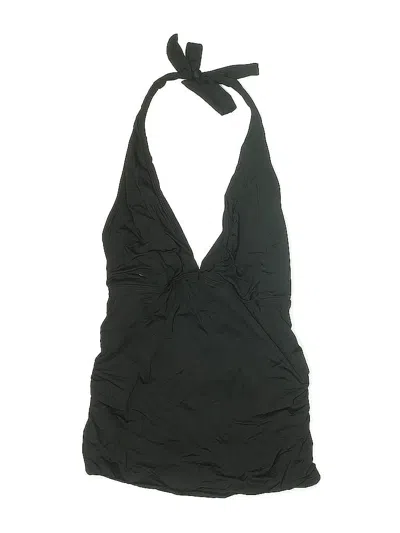 Pre-owned Athleta Swimsuit Top Black Solid Pattern Swimwear