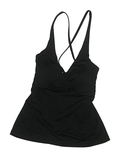 Pre-owned Athleta Swimsuit Top Black Solid Pattern Swimwear