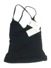 Athleta Swimsuit Top Black Solid Pattern Swimwear In Black