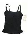 Athleta Swimsuit Top Black Solid Pattern Swimwear In Black