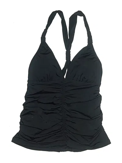 Pre-owned Athleta Swimsuit Top Black Solid Pattern Swimwear