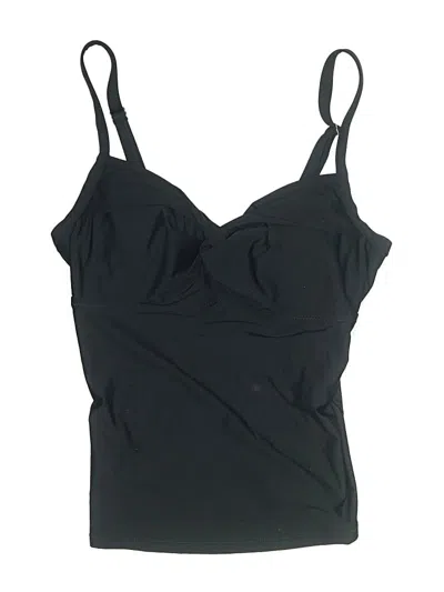 Pre-owned Athleta Swimsuit Top Black Solid Pattern Swimwear