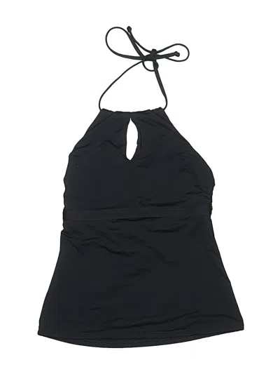 Pre-owned Athleta Swimsuit Top Black Solid Pattern Swimwear