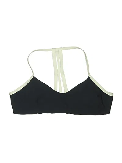 Pre-owned Athleta Swimsuit Top Black Solid Pattern Swimwear