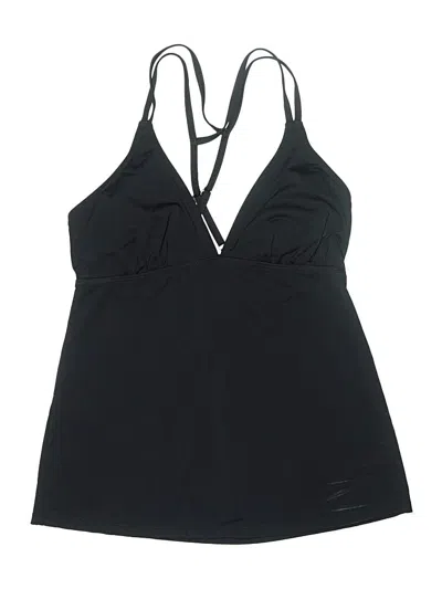 Pre-owned Athleta Swimsuit Top Black Solid Pattern Swimwear